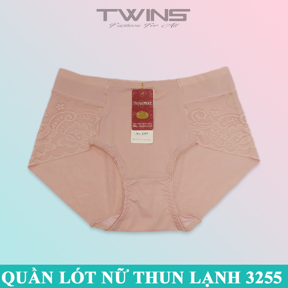Quần lót nữ thun lạnh trơn cao cấp Thịnh Phát 3255 cạp cao chất mềm mịn thoáng mát không lộ đường may size từ 50kg-65kg