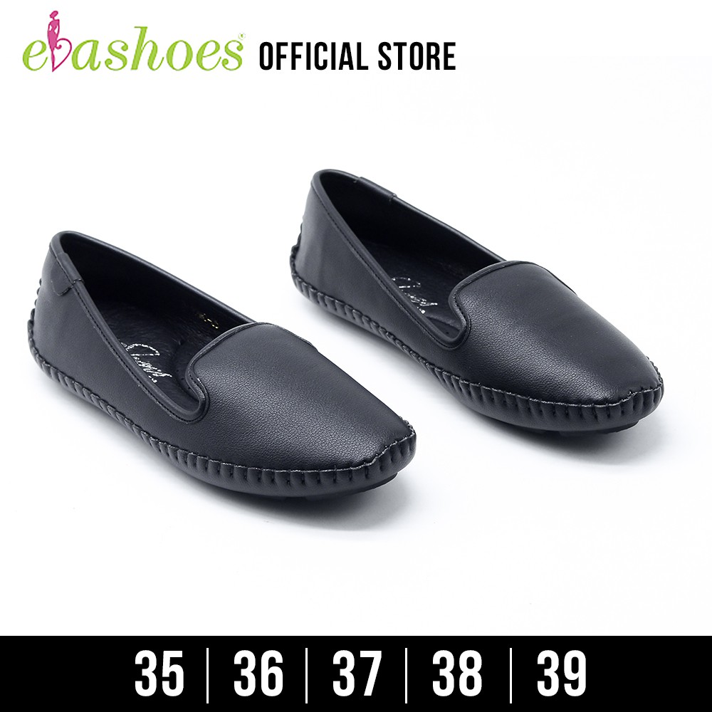 [Mã BMLTA50 giảm 50K đơn 150K] Giày Mọi Đế Bệt Mũi Vuông Da Tổng Hợp Evashoes - Eva8295(Màu Đen, Trắng,Nâu)