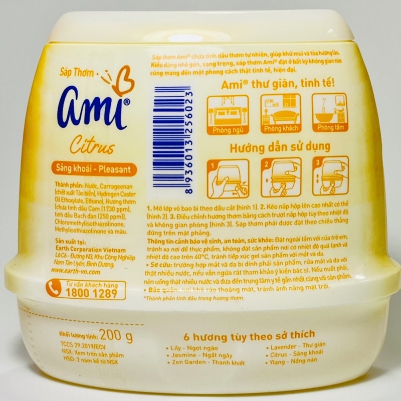Sáp Thơm Ami 200G Thư Giãn Tinh Tế Cho Phòng Ngủ Phòng Khách Phòng Tắm Xe Ô Tô