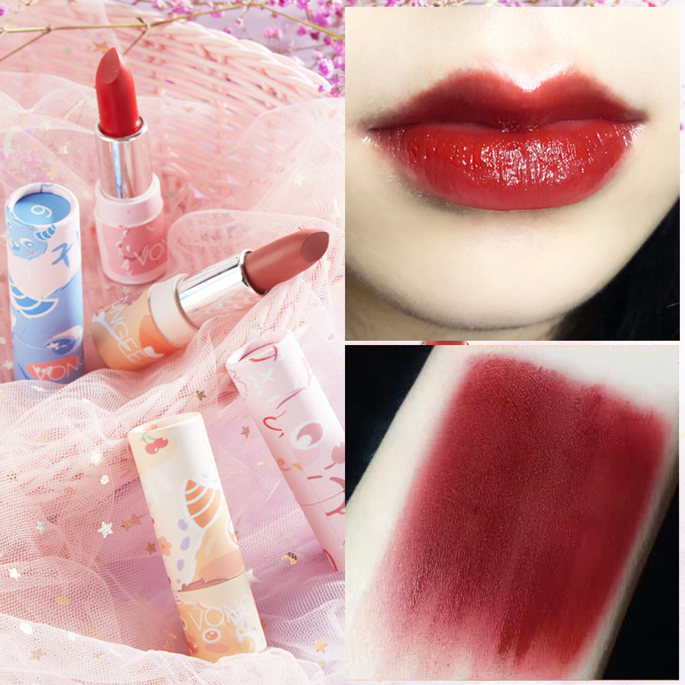 [Hàng mới về] Son môi trang điểm dưỡng ẩm chống thấm nước không dính ly dành cho học sinh nữ