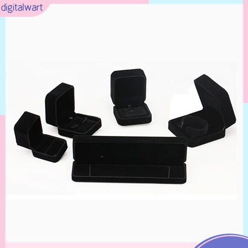 Hộp Đựng Trang Sức / Đồng Hồ / Nhẫn Bọc Nhung Đen Sang Trọng