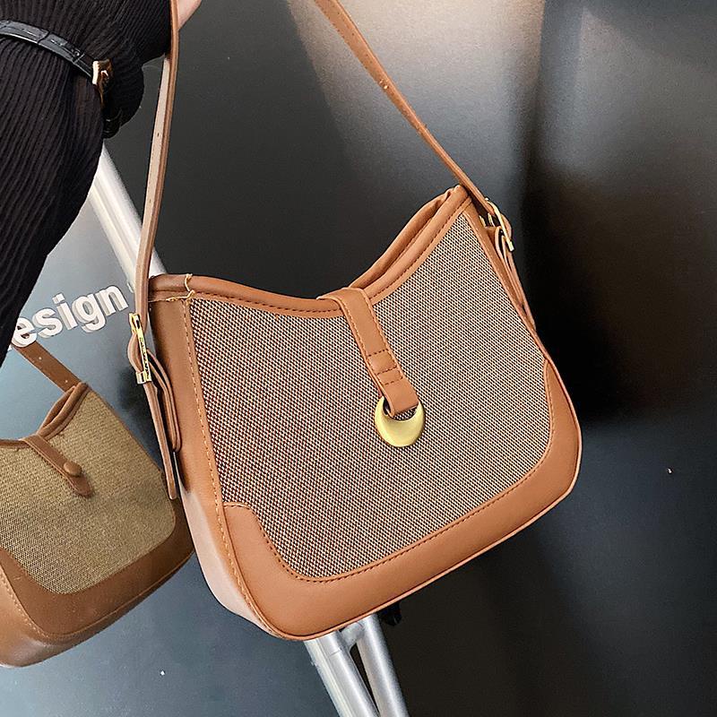 Túi Đeo Vai Màu Đen Kiểu retro Thời Trang Cho Bạn Gái