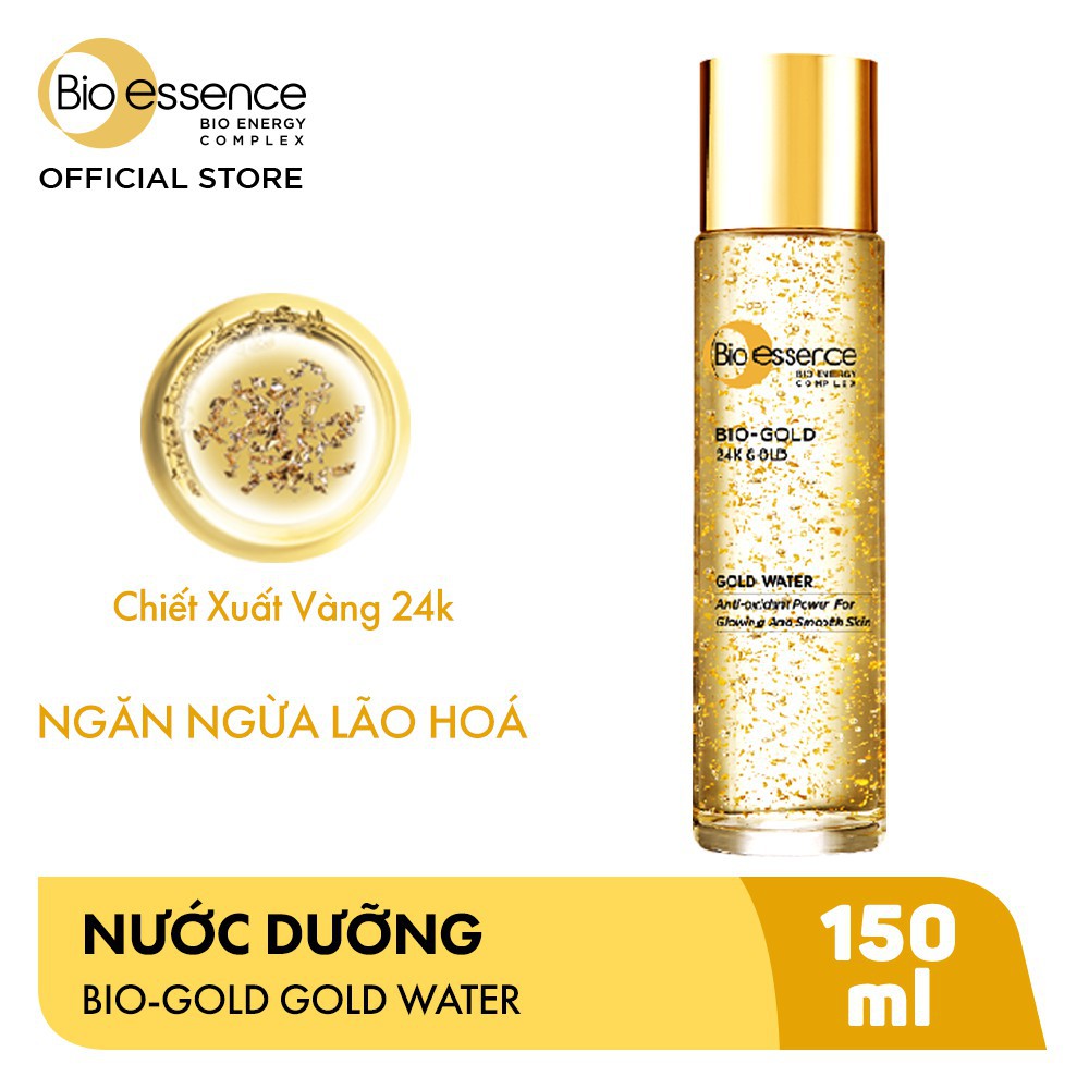 Nước dưỡng ngăn ngừa lão hóa Bio-Essence Bio-Gold Bio-Essence Gold chiết xuất vàng 24k 150ml