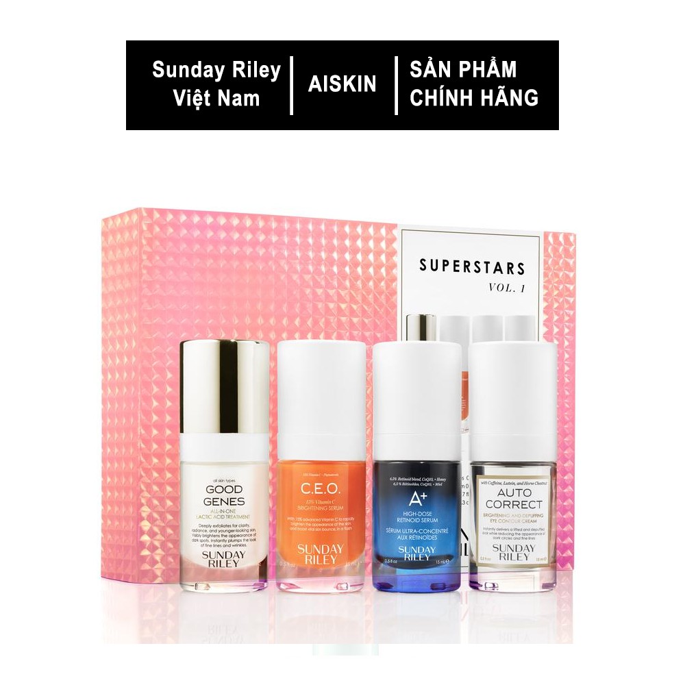 [Chính Hãng] Set dưỡng da Sunday Riley Superstars Kit Vol.1