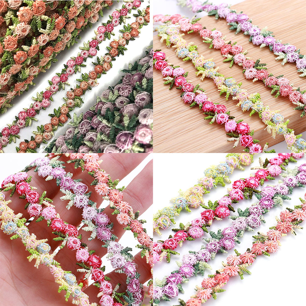 Cuộn dây ren hoa thêu thủ công trang trí cho đầm tiệc cưới đa năng