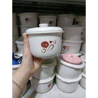 Phụ kiện thố sứ, nắp sứ, nồi sứ bộ nồi nấu cháo chậm bear 0.8l