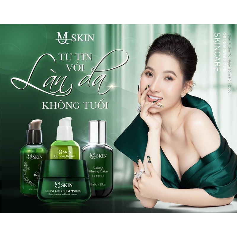 Combo Bột Rửa Mặt và Tái Tạo Da Mqskin, thay da nhân sâm giảm thâm nám, ngăn ngừa mụn