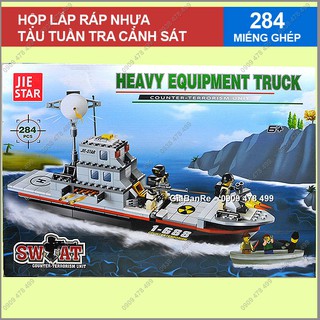 Hộp Lắp Ráp Nhựa Tàu Cảnh Sat Tuần Tra - Size Trung - 1688