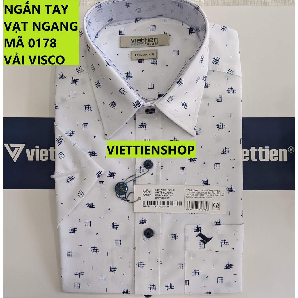 (0178 Sn) ÁO SƠ MI VIỆT TIẾN NGẮN TAY VẠT NGANG