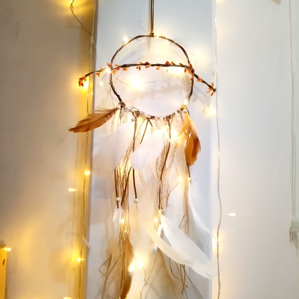 (Giá sỉ) Đèn trang trí phòng dream catcher treo từng trang trí phòng ngủ, phòng khách, quán cà phê, trà sữa