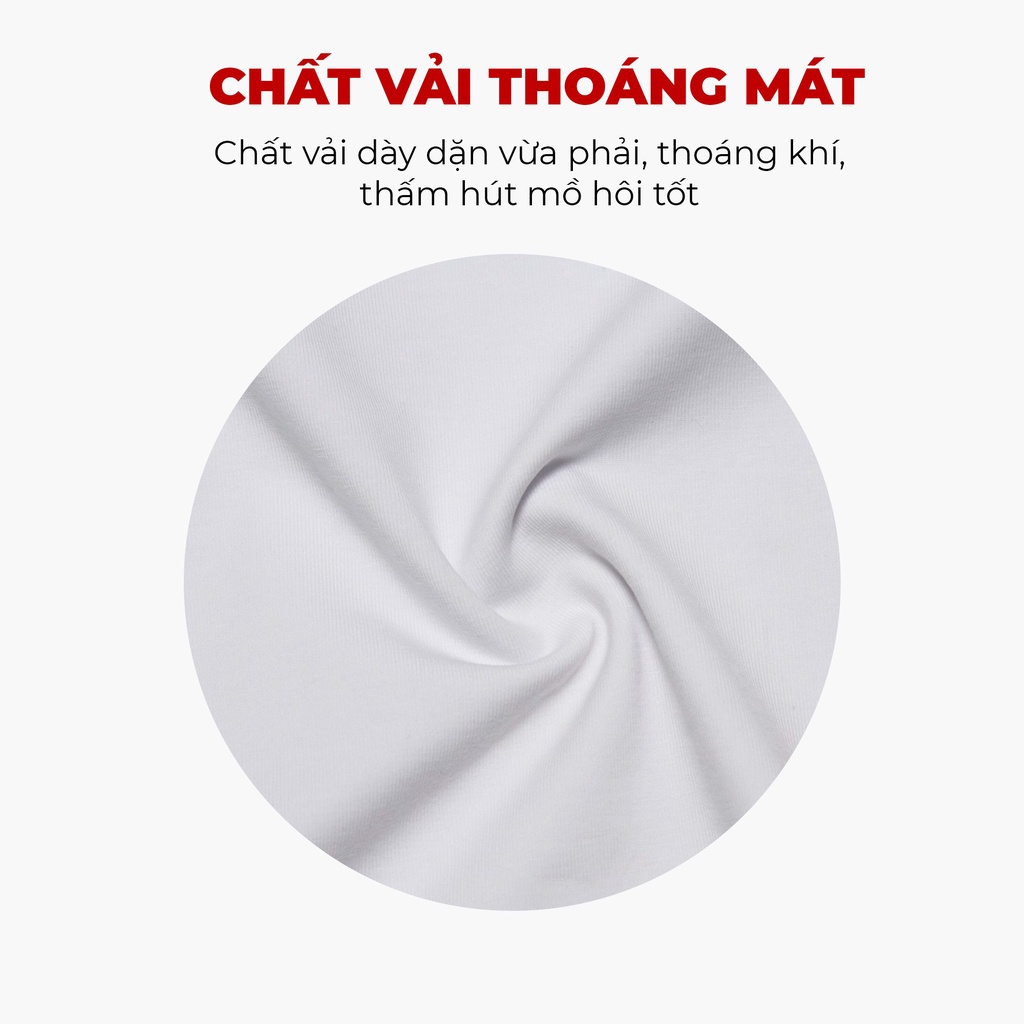 Áo thun nam cổ tròn vải cotton dày dặn, thoáng mát, thấm hút mồ hôi HIDDLE LS | H01-T3