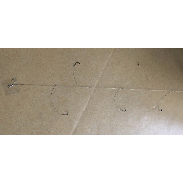 Bộ 3 Dây Móc Câu Cá 5 Dây Bằng Thép Không Gỉ