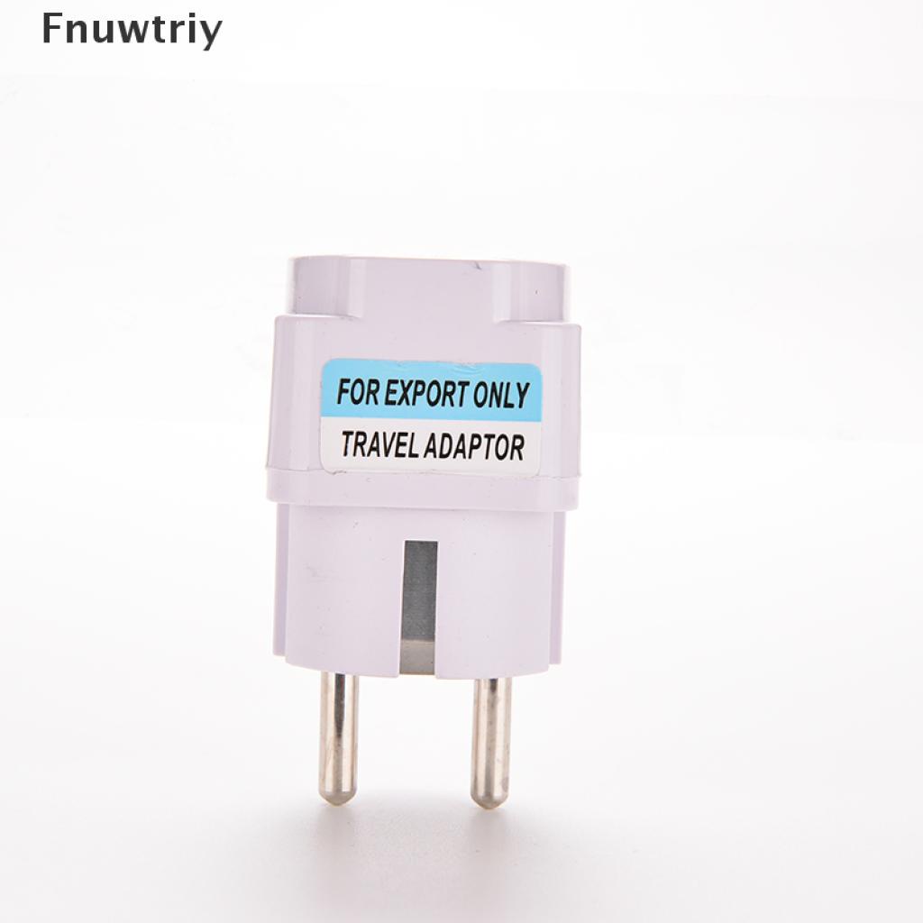 Fnuwtriy New Portable UK US AU to EU European Power Socket Plug Adapter Travel Converter VN