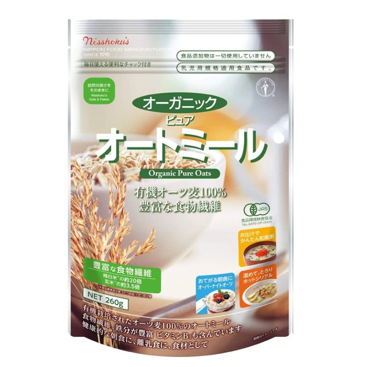 Bột yến mạch organic Nippon food 260g - 4904075000193 - Kan shop hàng Nhật, yến mạch organic nội địa Nhật