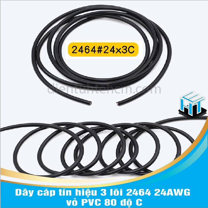 Dây cáp tín hiệu 3 lõi 2464 24AWG 0.2mm2 vỏ PVC 80 độ C