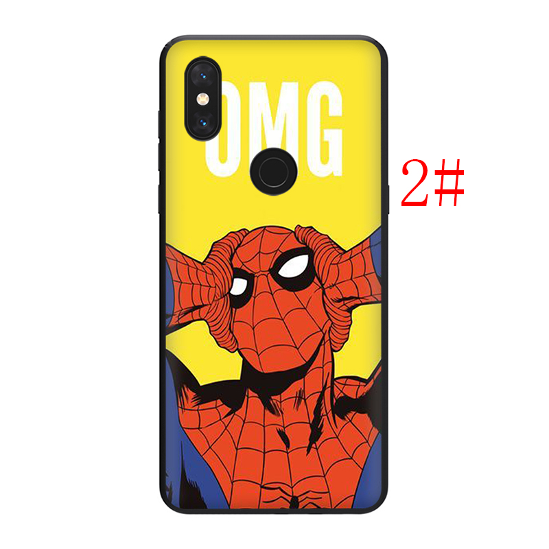 Ốp Lưng Silicone Mềm In Hình Spiderman Spider Man Cho Redmi Note 5 6 7 8 9 Pro Max 8t 9s W117