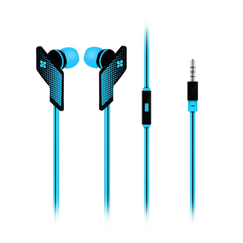 Tai nghe In-Ear Promate Swank có thanh lọc âm thanh kèm Mic_Xanh Dương