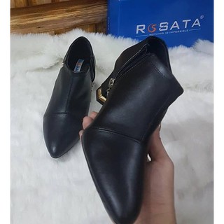 Giày bốt boot nữ đẹp Rosata gót viền RO178