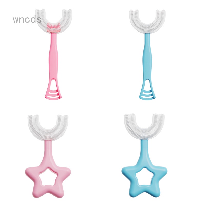 Bàn chải đánh răng silicon hình chữ U xoay 360 độ cho bé