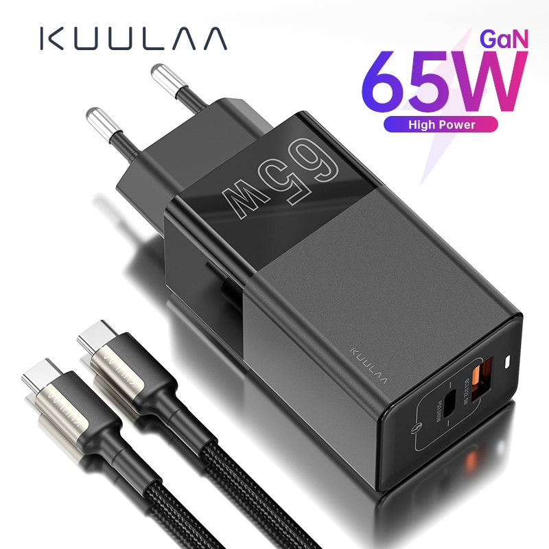 Cốc Sạc KUULAA Cổng USB Type-C Macbook Sạc Nhanh Cho Samsung Xiaomi Chất Liệu GaN 65W iphone 13