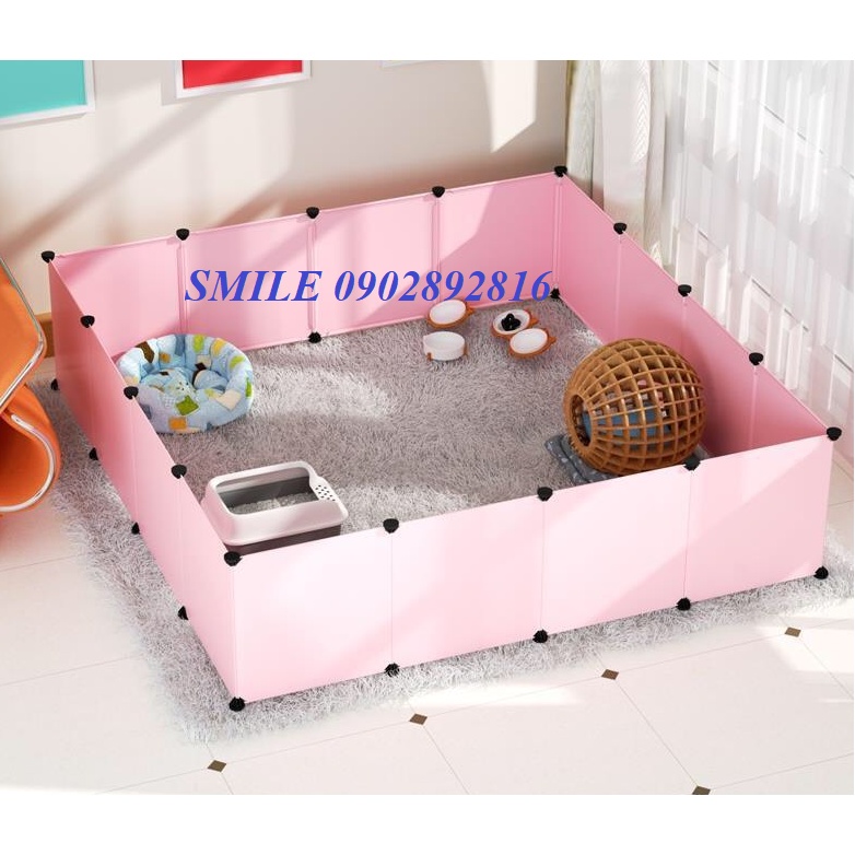 (COMBO) CHUỒNG QUÂY CHO THÚ CƯNG MÀU XANH VÀ HỒNG TẶNG KÈM CHỐT