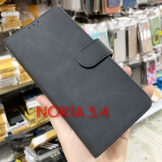 Bao da Nokia 5.4 dẻo đen kiểu ví cài nhiều ngăn tiện dụng