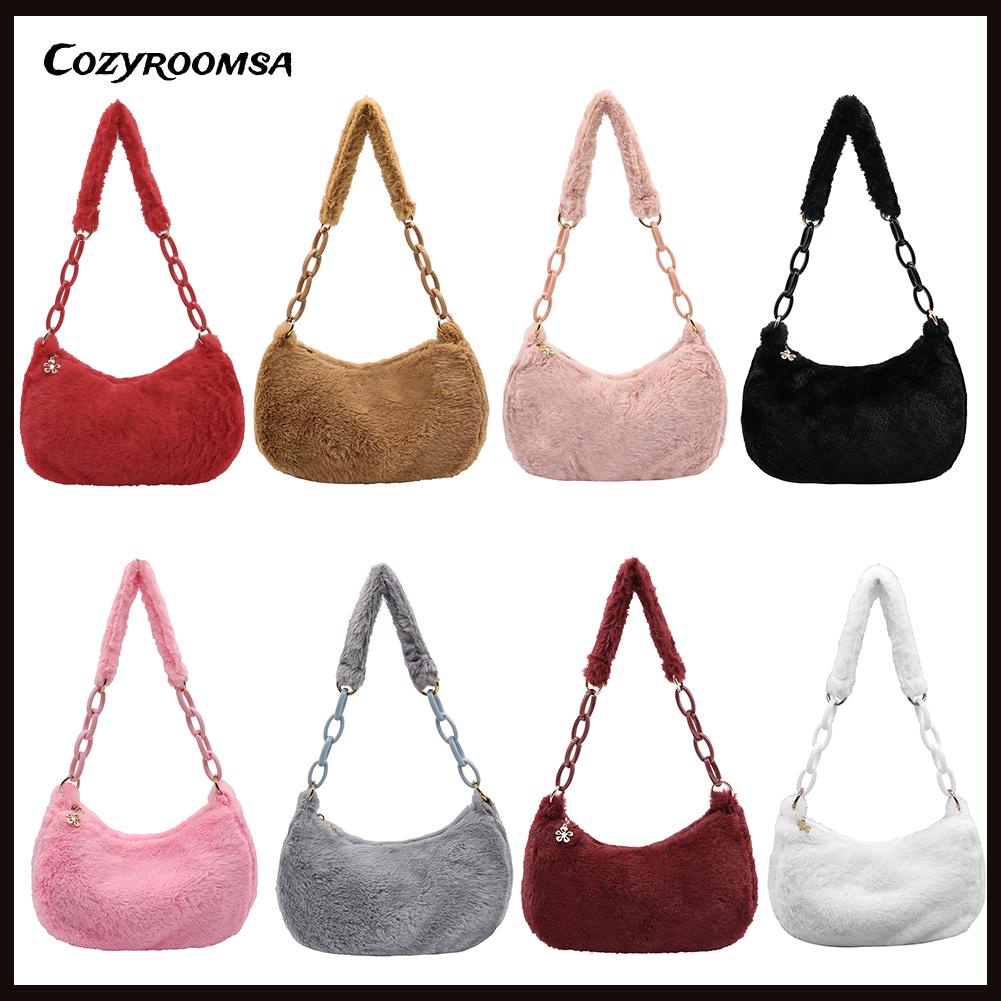 Túi đeo vai màu vintage thời trang mùa đông dành cho nữ