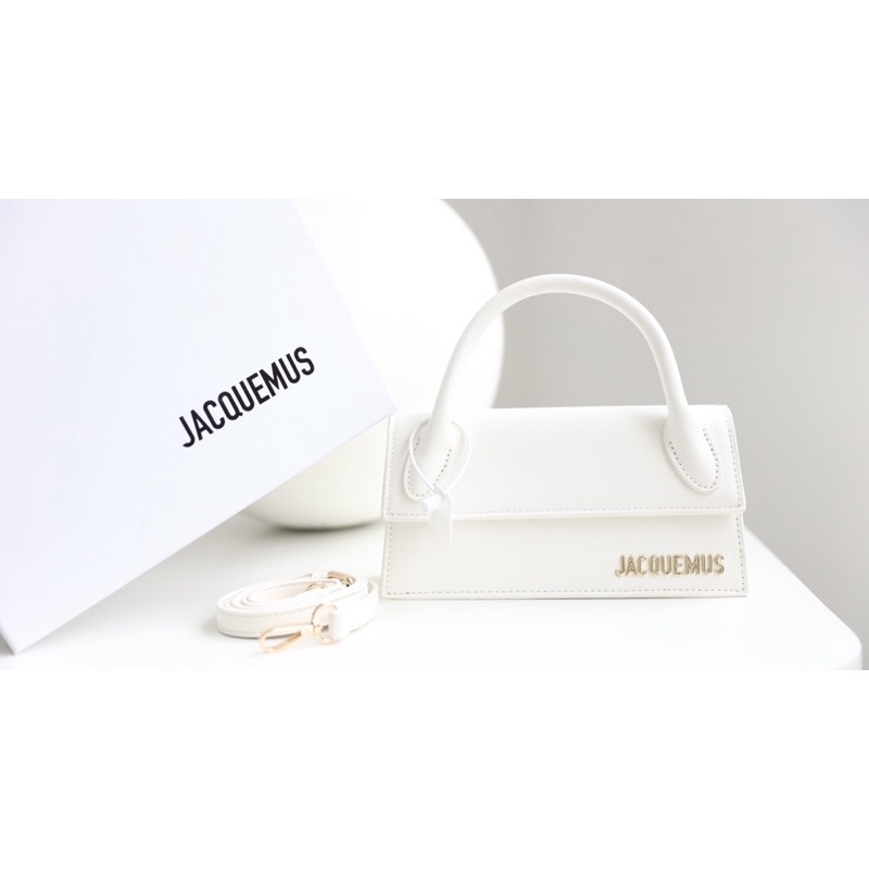 Túi Xách Jacquemus Bản Ngang Trắng Đen Xanh Hồng