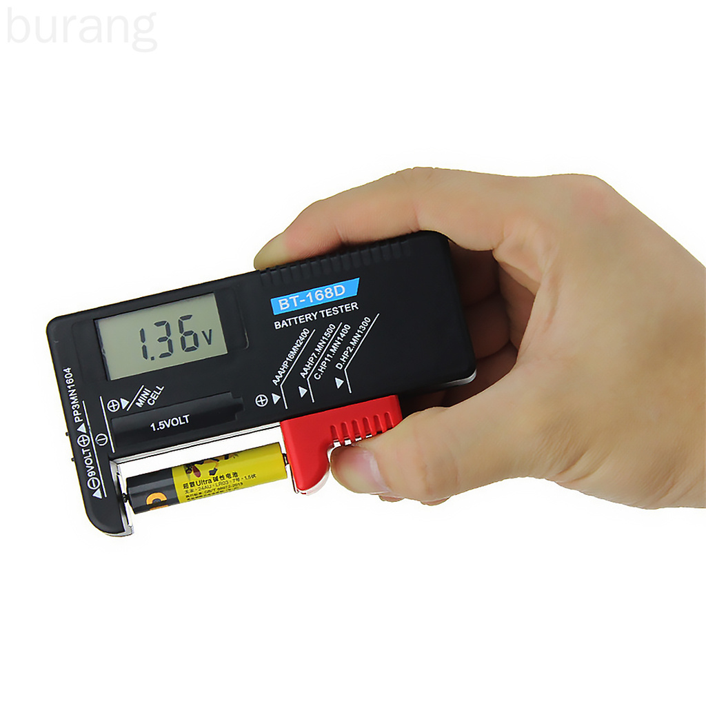 Digital Battery Tester Volt Checker for 9V 1.5V Button Cell Universal Rechargeable AAA AA C D Battery Testing Device burang