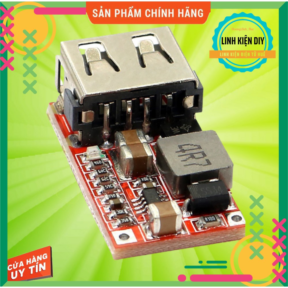 Mạch Hạ Áp BUCK Dc 6-24v Sang Dc 5v 3a đầu ra usb âm dùng sạc điện thoại từ ắc quy pin 3s 4s 5s