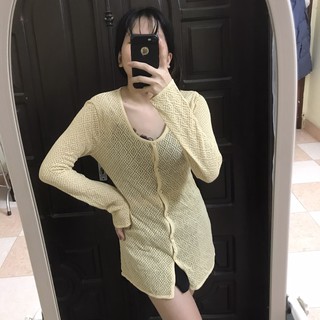 Cadigan len lưới Size S dáng dài