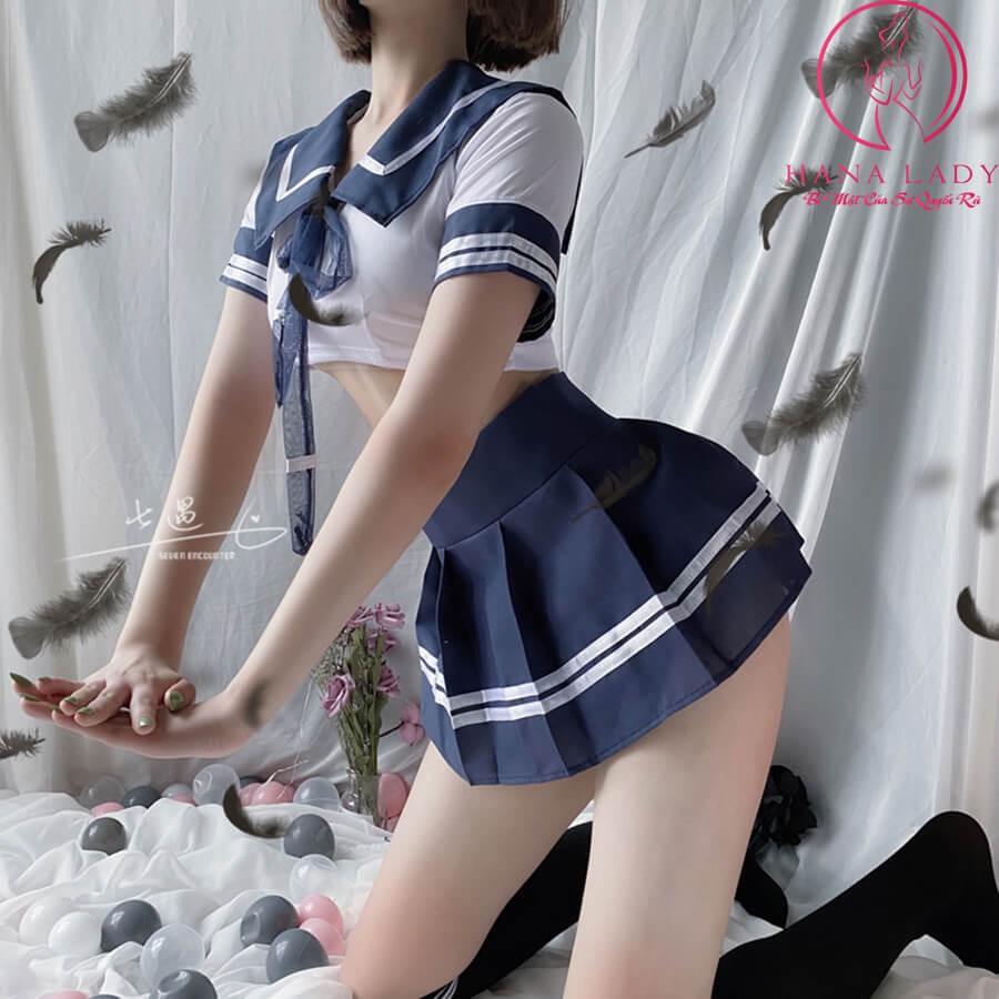 Bộ Đồ Ngủ Cosplay Sexy Nữ Sinh, Thủy Thủ Gợi Cảm - Gồm Áo Croptop Và Đầm Ngủ Dáng Xòe- Mã TT001 (Không Tất)  - QUIN BEE | BigBuy360 - bigbuy360.vn