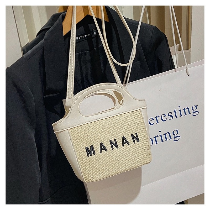 Túi Rơm Đeo Chéo mini Ghép Mảnh Mẫu 2022 Gylb1586