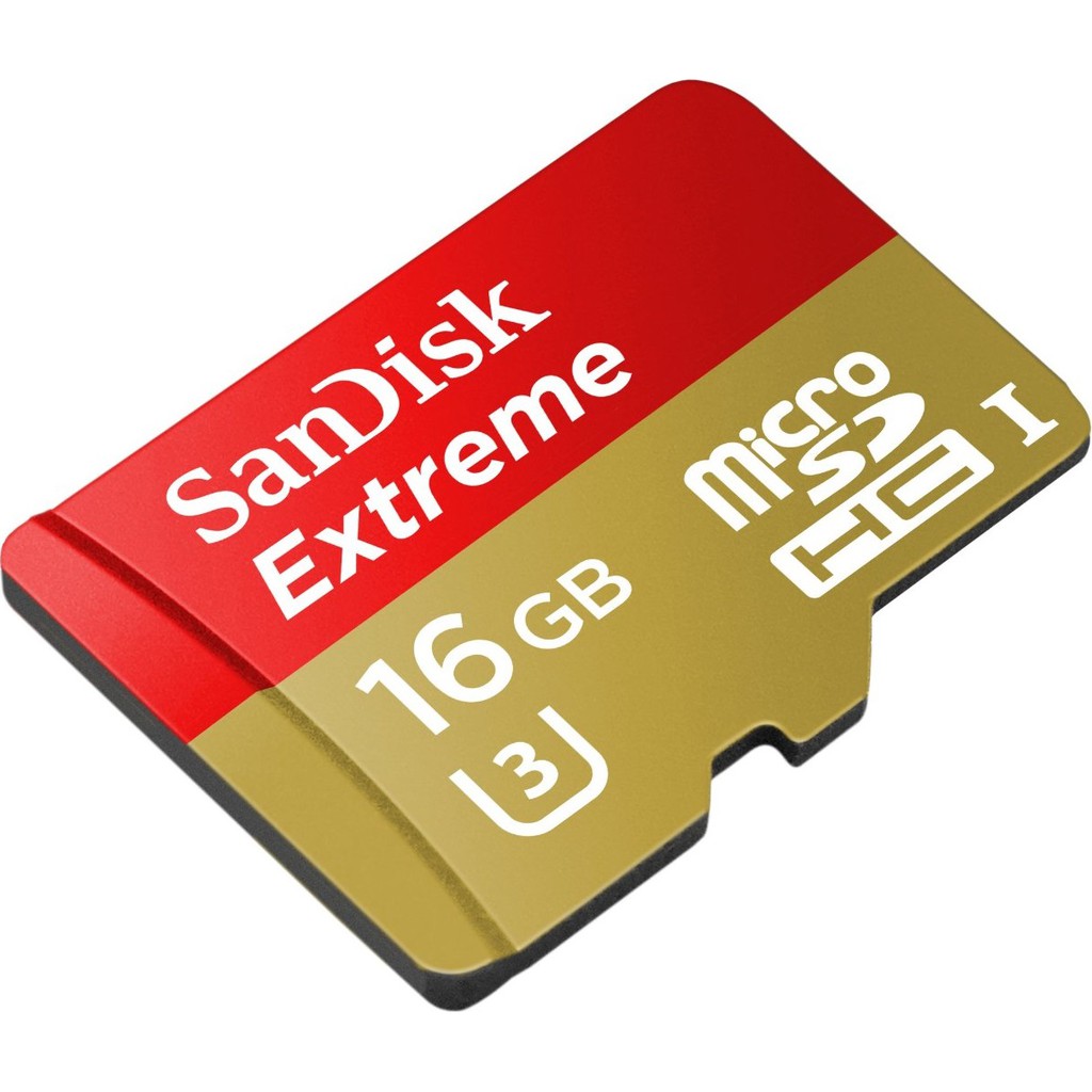 Thẻ Nhớ MicroSDHC SanDisk Extreme UHS-I U3 4K 600x 16GB 90MB/s - Không Box (Vàng)