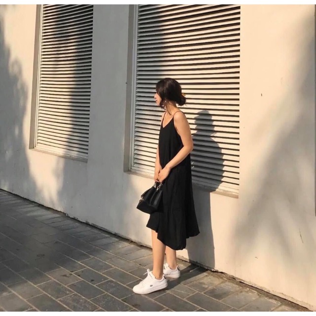 MAXI 2S ĐEN CỔ ĐỔ ĐAN LƯNG💙