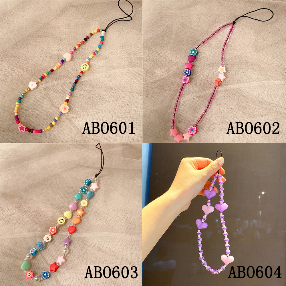 Dây Đeo Cổ Tay Điện Thoại Đính Hạt Phong Cách Bohemian