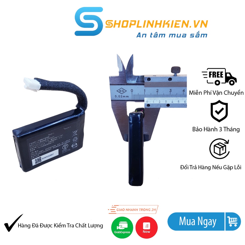 Pin Lipo 3.7V 3000mAh 124055 Dùng Cho Camera Hành Trình Loa Bluetooth Sạc Đồ Chơi lithium polymer LOA DENON-Shoplinhkien