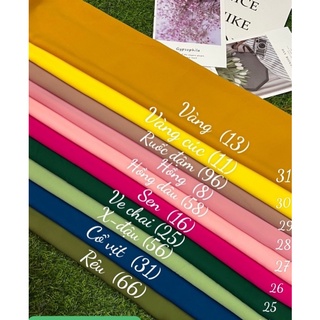 Vải Silk lụa trơn ko bóng may áo dài bà ba