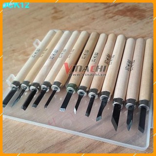 Bộ đục chạm khắc mini 12 món cao cấp - bộ đục điêu khắc gỗ