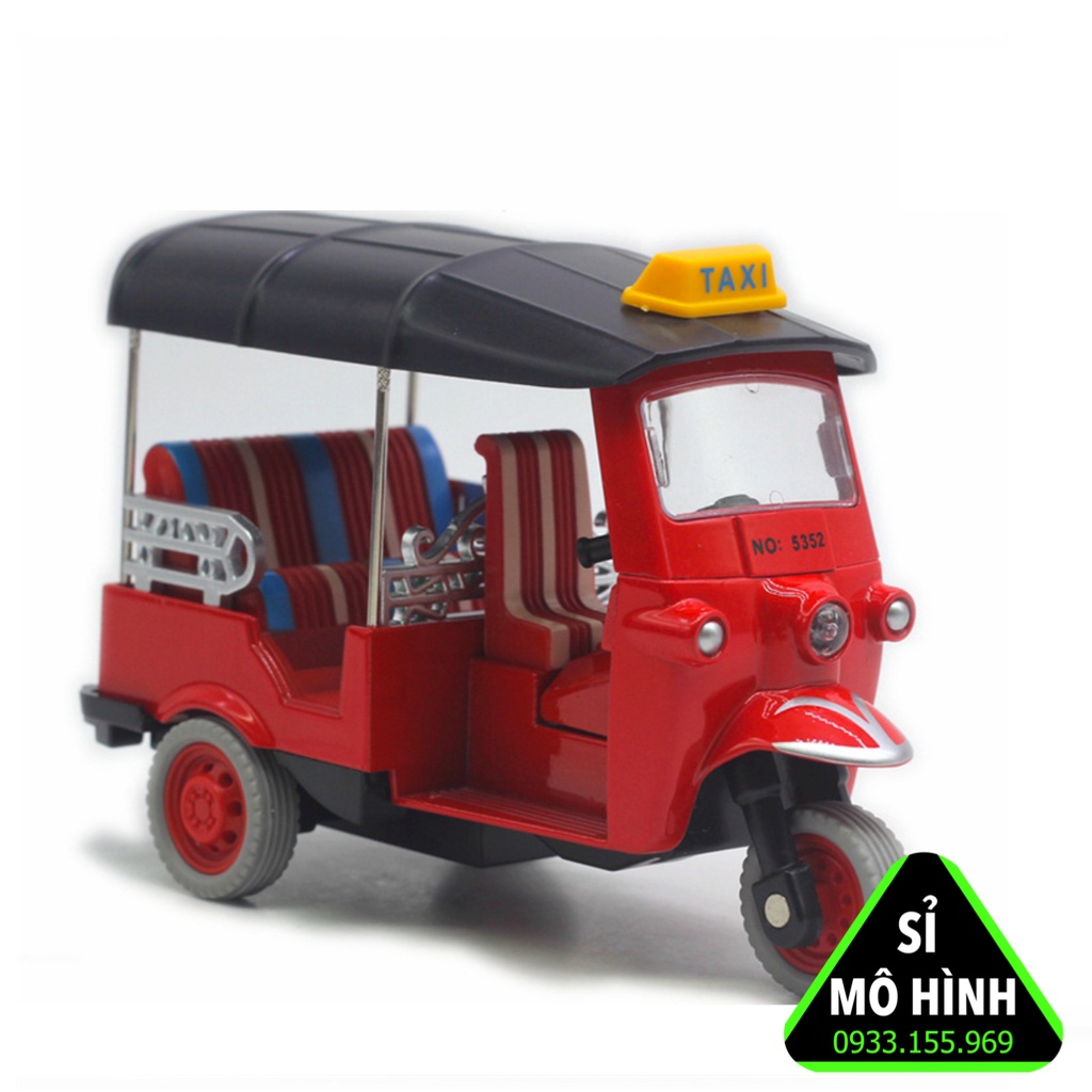 Mô hình xe Taxi tuk tuk Thái Lan bằng kim loại