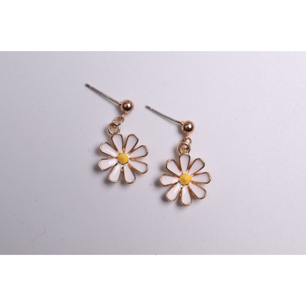 Bông Tai Nữ, Hoa Tai Hình Hoa Cúc Mạ Vàng, Thiết Kế Đơn Giản Sang Trọng, Thanh Lịch