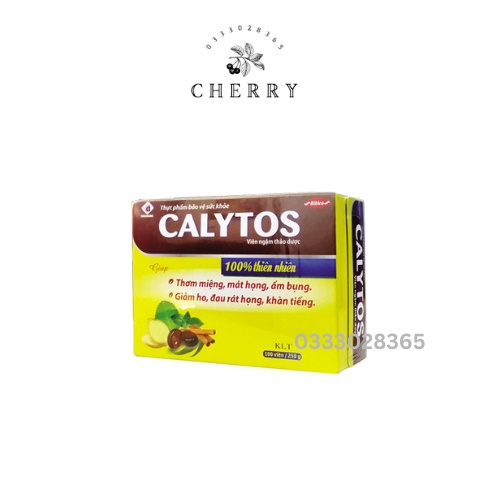 Kẹo Ngậm Thảo Dược Calytos Làm Dịu Cơn Ho Khàn Tiếng 100% Thiên Nhiên Domesco