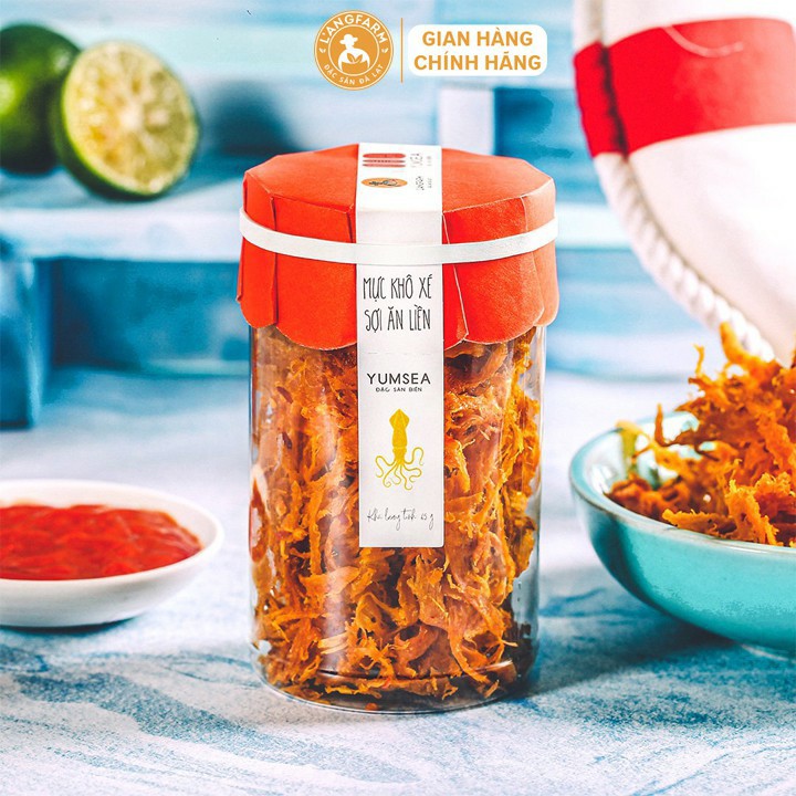 Mực khô xé sợi ăn liền L'ANGFRAM, Yumsea - Thuộc LANGFRAM, thương hiệu đặc sản Đà Lạt hàng đầu. | BigBuy360 - bigbuy360.vn