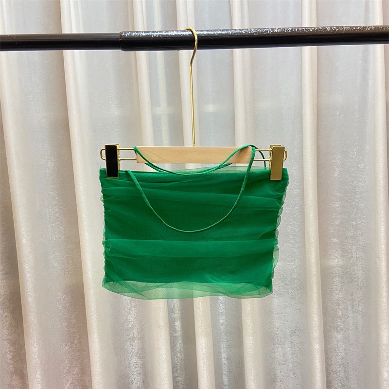 Áo Ống Lưới Croptop Trễ Vai Ngọt Ngào Quyến Rũ Cho Nữ