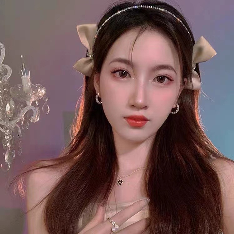 Băng Đô Nơ Đính Ngọc Trai Thời Trang Hàn Quốc
