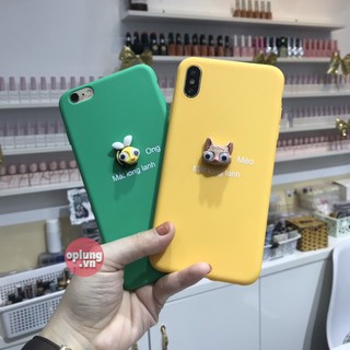Ốp 3d iphone hình con vật mắt long lanh nổi ốp lưng iphone 6 6s 7 plus 8 X XR XS max 11 pro max - b117