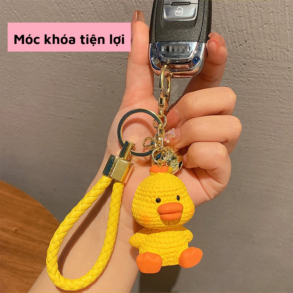 Móc khóa hoạt hình thú cưng dễ thương dây cao cấp móc cài mạ vàng sang chảnh