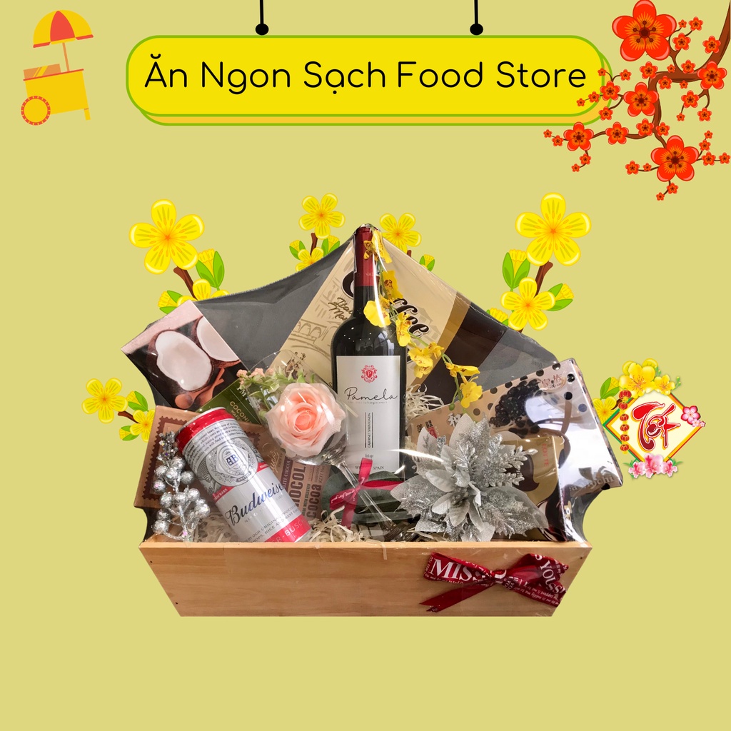 Giỏ quà tết 2022,Hộp quà tết tự thiết kế cao cấp sang trọng ý nghĩa mang lại nhiều may mắn đón xuân 2022