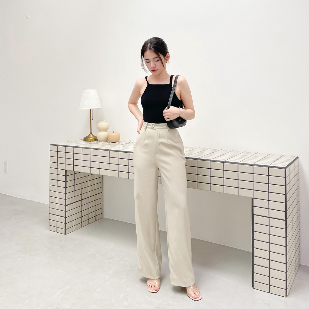 ZAREEN | QUẦN TÂY ỐNG SUÔNG ZAREEN TRS21 KEM