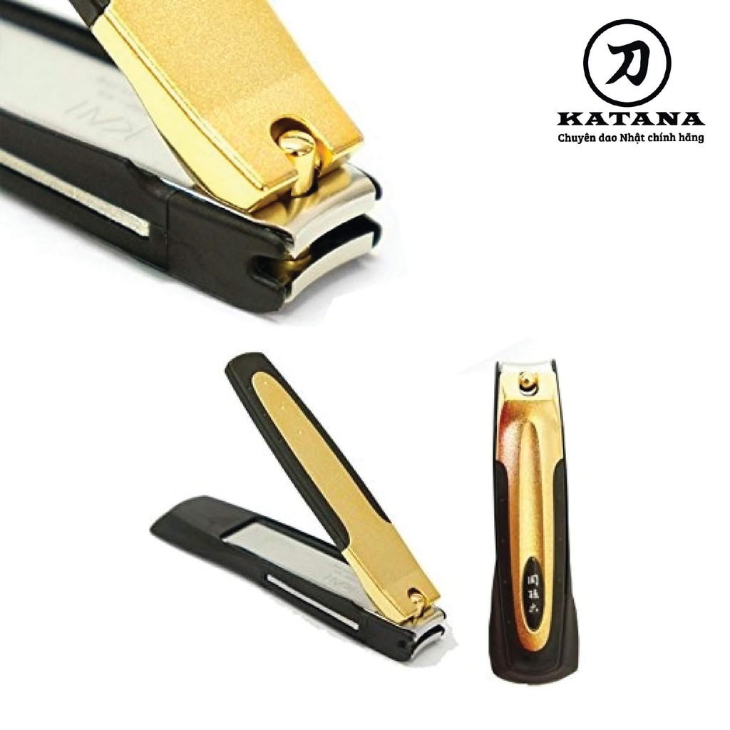 Bấm móng tay Nhật KAI HC1843 mạ vàng cao cấp - Kèm dũa và đựng móng thừa - BH 12 tháng 1 ĐỔI 1